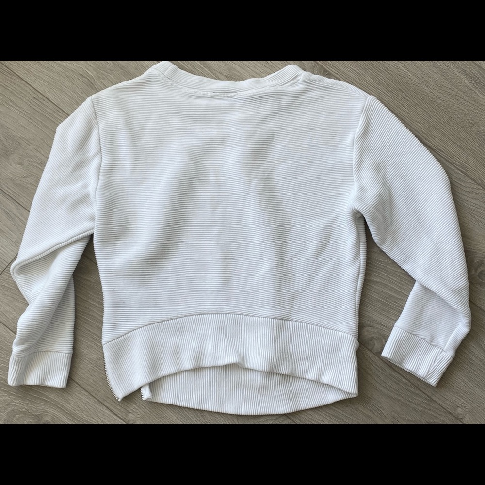 Wilfred Free thick white crop cotton sweat shirt - Picture 3 of 5